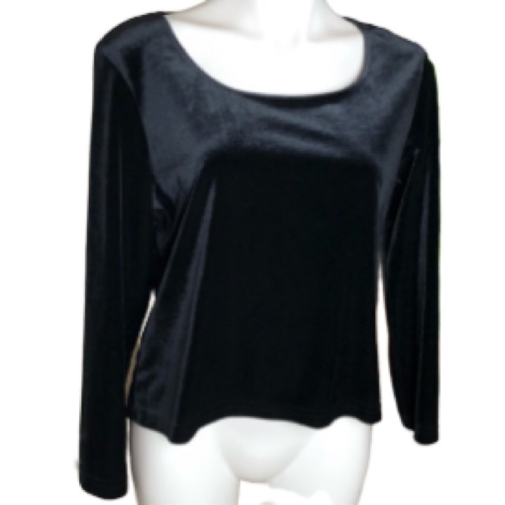 COLDWATER CREEK black “velvet like” 16P